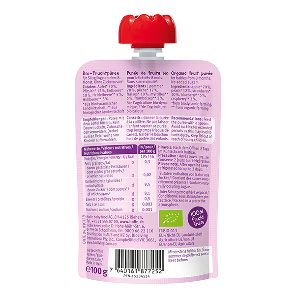 Organic Baby Food Pouch - Berry Puppy