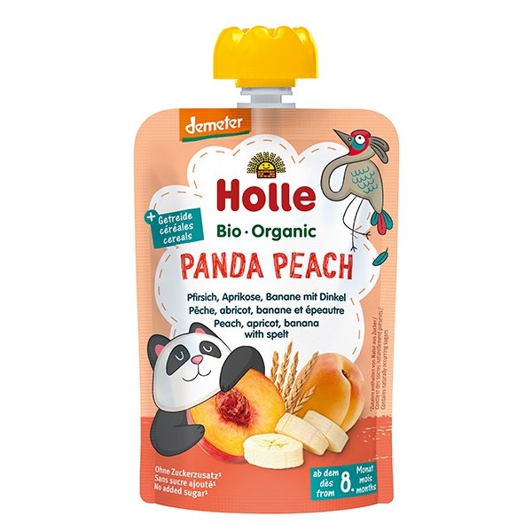 Organic Baby Food Pouches - Panda Peach