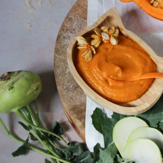 Pumpkin and kohlrabi porridge