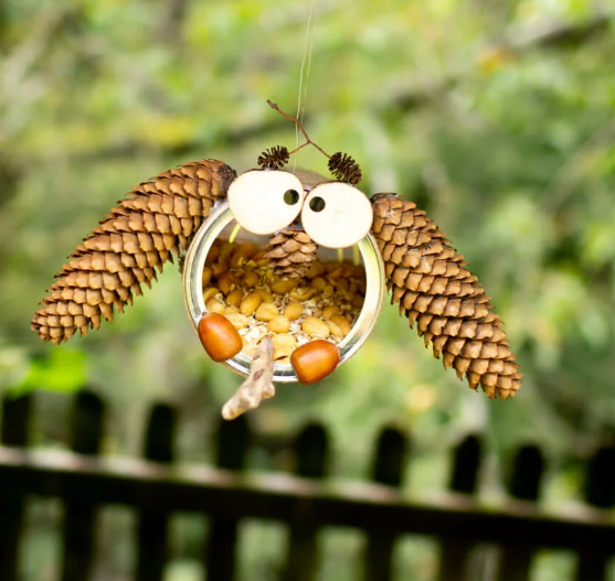 DIY Bird feeding station made from milk cans